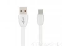 Кабель USB Vixion (K12) Type-C (1м) силиконовый, белый