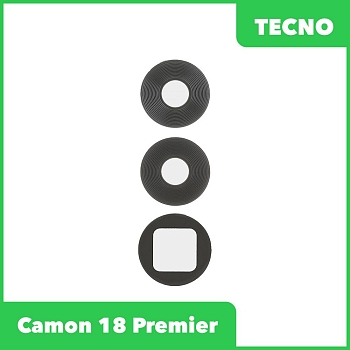 Стекло задней камеры для Tecno Camon 18 Premier (CH9N) (без рамки) (синий)