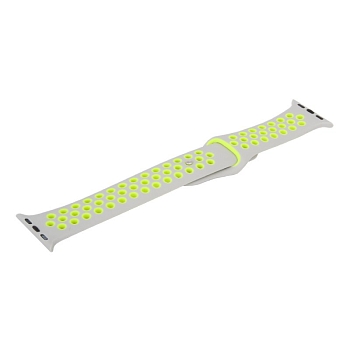 Ремешок для Apple Watch COTEetCI W12 Sports Dot Watchband 38 мм/40 мм спорт (серый с зеленым)