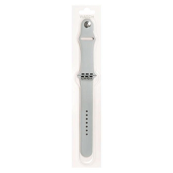 Силиконовый ремешок для Apple Watch 42/44мм (26), светло-серый, на кнопке