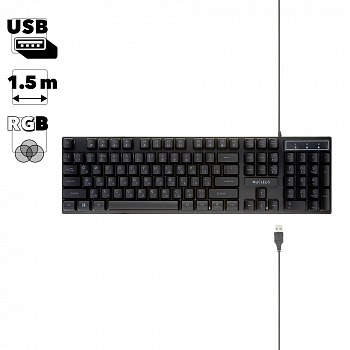 Клавиатура игровая мультимедийная Smartbuy RUSH Nucleus USB черная (SBK-320G-K)