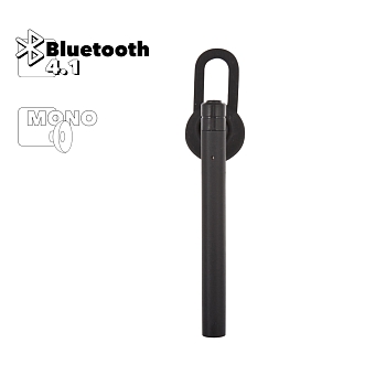 Bluetooth гарнитура WK BS100 BT 4.1, моно, вставная (черный)