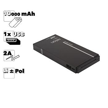 Внешний АКБ REMAX RelanRPP-65 10000 mAh 1xUSB, 2А, Li-Pol (черный)