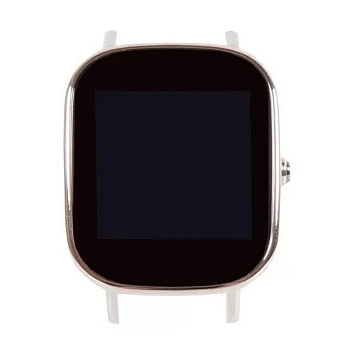 Модуль для часов Asus ZenWatch 2 WREN-3G Wi501q с рамкой крепления, панель, черная, обод вариация бронзового