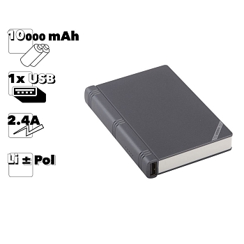 Внешний АКБ REMAX Jumbook RPP-85 10000 mAh 1xUSB, 2.4A, Li-Pol (черный)