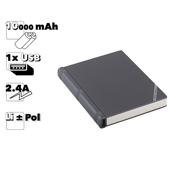 Внешний АКБ REMAX Jumbook RPP-85 10000 mAh 1xUSB, 2.4A, Li-Pol (черный)