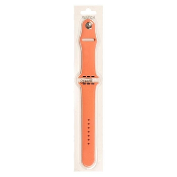 Силиконовый ремешок для Apple Watch 42/44мм (27), светло-персиковый, на кнопке
