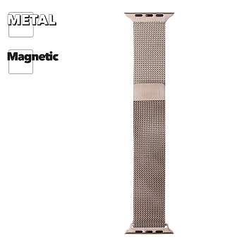 Ремешок для Apple Watch COTEetCI W6 Magnet Watchband 42 мм/44 мм магнитный металл (розовое золото)