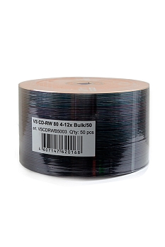 Перезаписываемый компакт-диск VS CD-RW 80мин, 4-12x Bulk/50, 1 штука