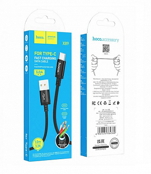 Кабель USB HOCO X89 для Type C, 3.0А, длина 1.0м, черный