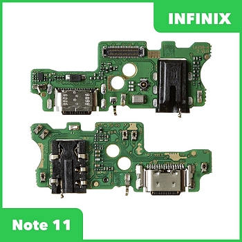 Разъем зарядки для телефона Infinix Note 11 с разъемом гарнитуры и микрофоном