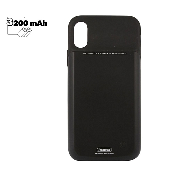 Внешний аккумулятор (АКБ) Защитная крышка ReMax Penen Series 3200 mAh для Apple iPhone X PN-04 Li-Pol (черный)