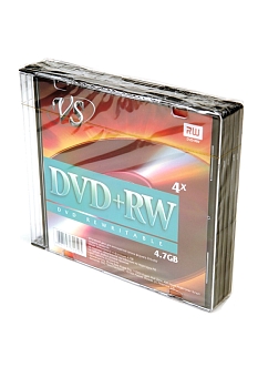Перезаписываемый компакт-диск VS DVD-RW 4.7Gb 4x SL/5, 1 штука