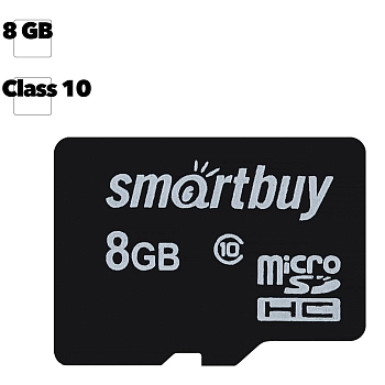 Карта памяти SmartBuy MicroSD 8GB (class 10)