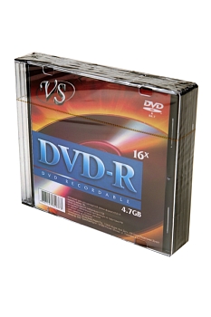 Записываемый компакт-диск VS DVD-R 4.7Gb 16x SL/5, 1 штука