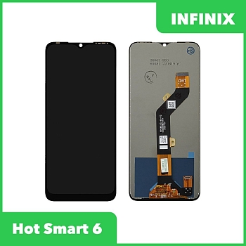 LCD дисплей для Infinix Hot Smart 6 в сборе с тачскрином (черный)
