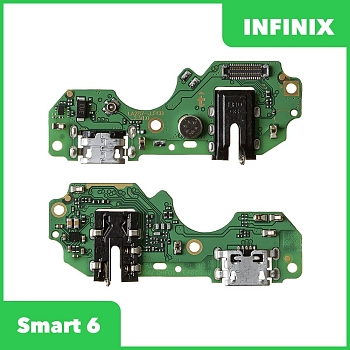 Разъем зарядки для телефона Infinix Smart 6 с разъемом гарнитуры и микрофоном
