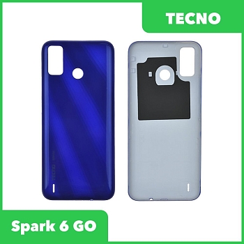 Задняя крышка для Tecno Spark 6 GO (синий)