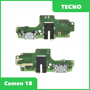 Системный разъем (разъем зарядки) для Tecno Camon 18, микрофон