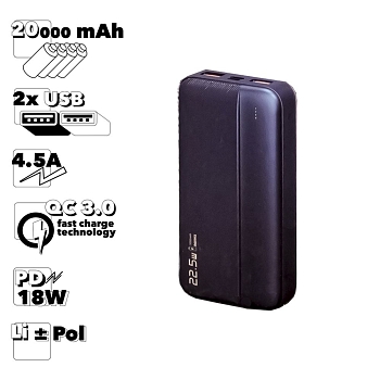 Внешний аккумулятор Power Bank ReMax Tinyl Series 22.5W QC+PD Power Bank 20000mAh RPP-213 (синий)