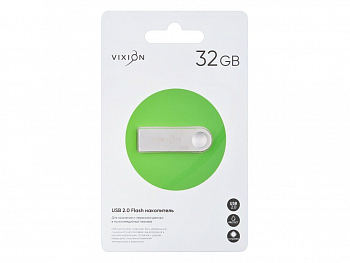 USB Flash накопитель 32GB 2.0 Zinc Alloy, серебро (Vixion)