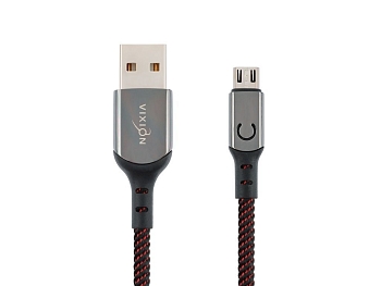 Кабель USB Vixion (K9 Ceramic) MicroUSB, 1 метр, черный