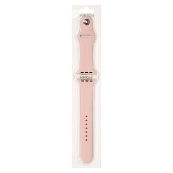 Силиконовый ремешок для Apple Watch 42/44мм (19), песочно-розовый, на кнопке