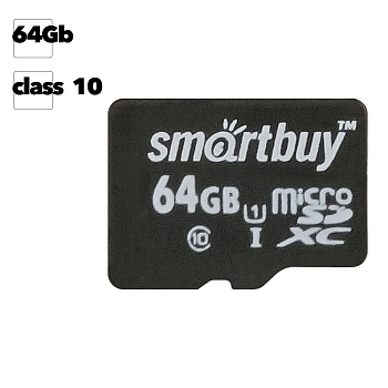 Карта памяти SmartBuy MicroSD 64GB (class 10)