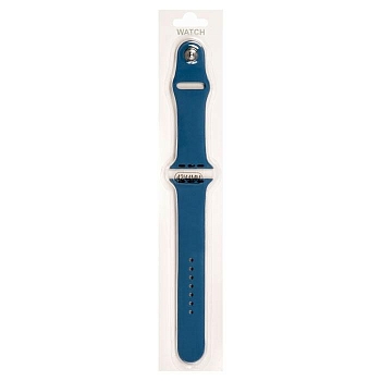 Силиконовый ремешок для Apple Watch 42/44мм (20), темно-синий, на кнопке