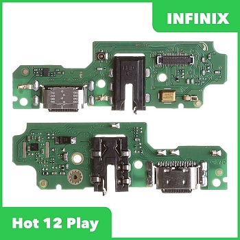 Разъем зарядки для телефона Infinix Hot 12 Play с разъемом гарнитуры и микрофоном
