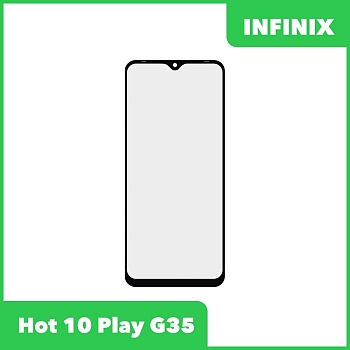 Стекло + OCA пленка для переклейки Infinix Hot 10 Play G35 (черный)
