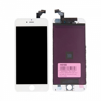 Дисплей для Apple iPhone 6 Plus + тачскрин белый с рамкой (Premium)