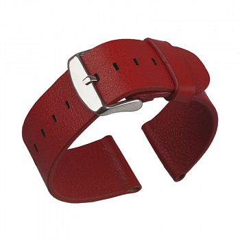 Ремешок для Apple Watch (42мм, 44мм), кожаный без крепежа, красный (коробка)