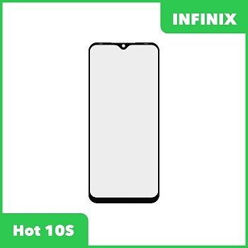 Стекло + OCA пленка для переклейки Infinix Hot 10S (черный)