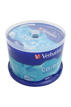 Записываемый компакт-диск Verbatim 43351 CD-R DL CB/50 700Mb, 1 штука
