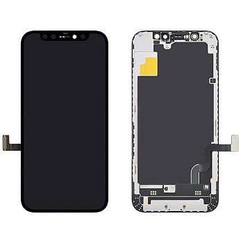 Дисплей для Apple iPhone 12 Mini + тачскрин, черный с рамкой (OLED LCD)