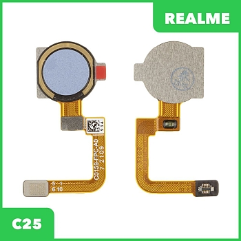 Сканер отпечатка пальца для Realme C25 (RMX3191) (голубой)