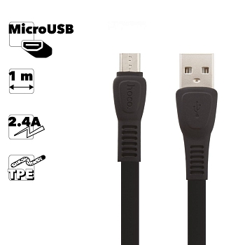 USB кабель Hoco X40 Noah Charging Data Cable For Micro, 1 метр, черный